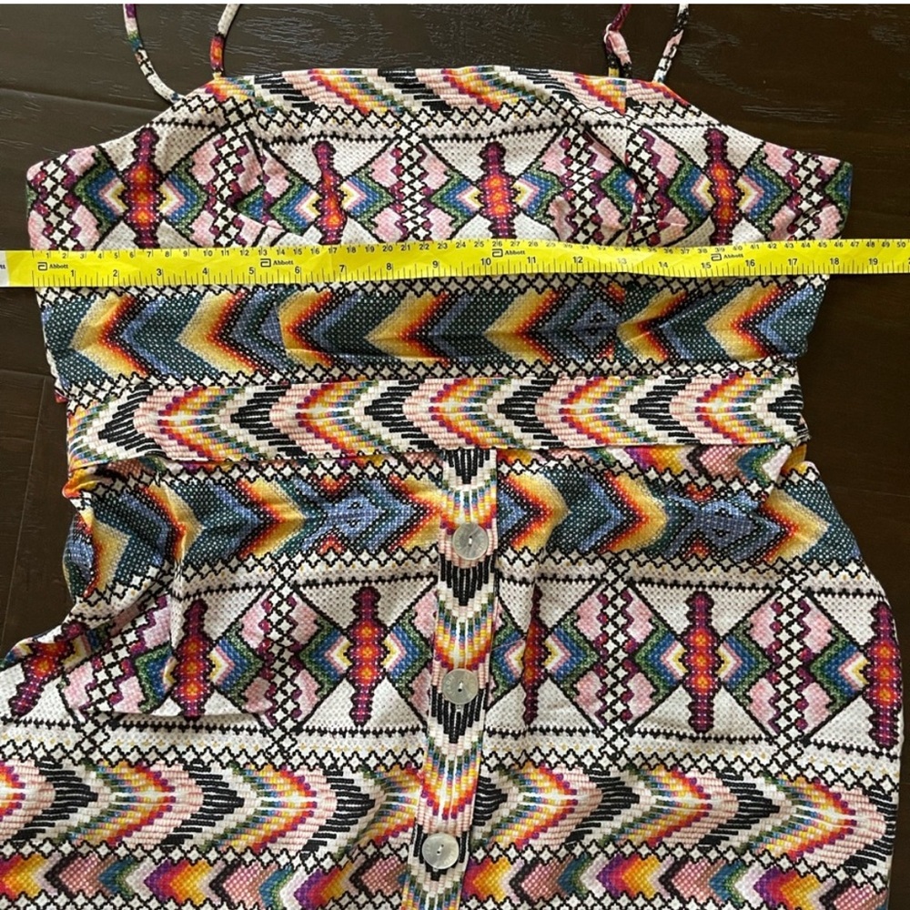 FARM Rio Tribal-Print Multicolor Midi Dress with Rope Tie - Picture 4 of 5
